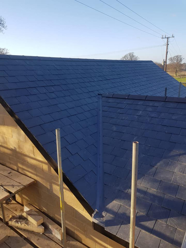 Large Slate Roof Tiled