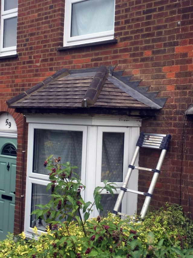 New concrete tile roof and lead work to bay window