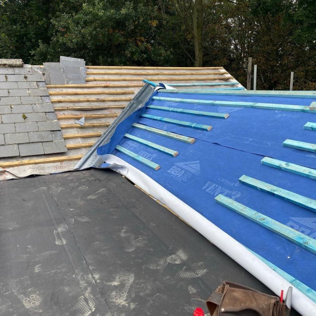 Skylight installation and roofing on a house in Huntingdon - 1